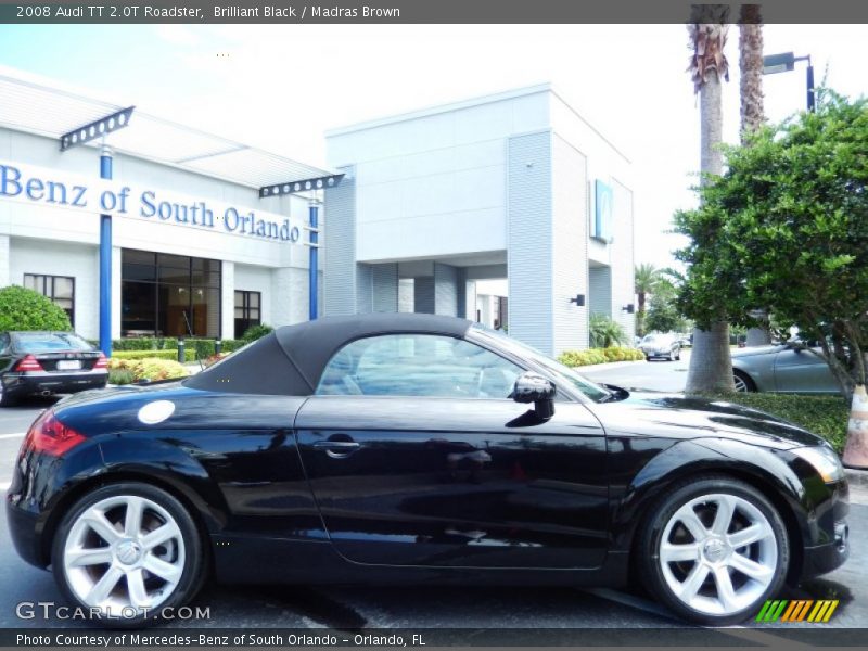 Brilliant Black / Madras Brown 2008 Audi TT 2.0T Roadster