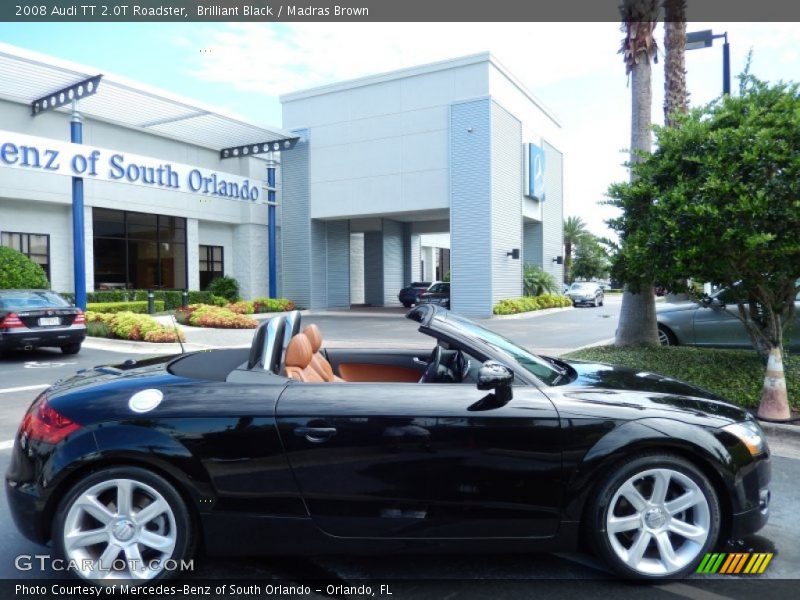 Brilliant Black / Madras Brown 2008 Audi TT 2.0T Roadster