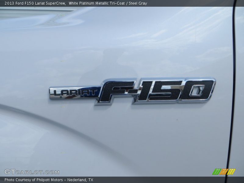 White Platinum Metallic Tri-Coat / Steel Gray 2013 Ford F150 Lariat SuperCrew