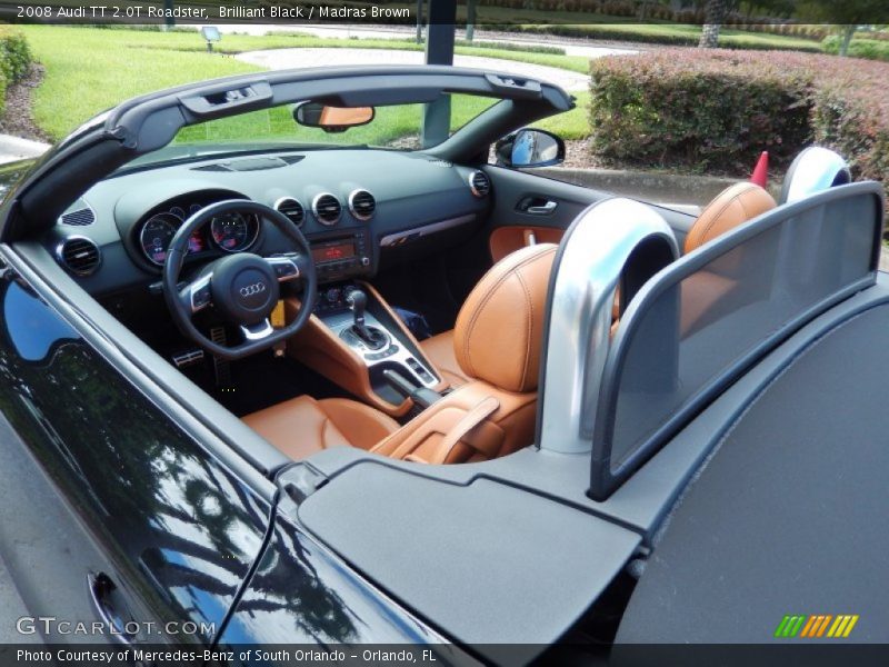 Brilliant Black / Madras Brown 2008 Audi TT 2.0T Roadster