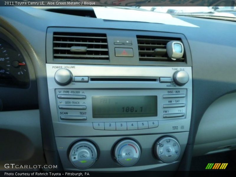 Aloe Green Metallic / Bisque 2011 Toyota Camry LE