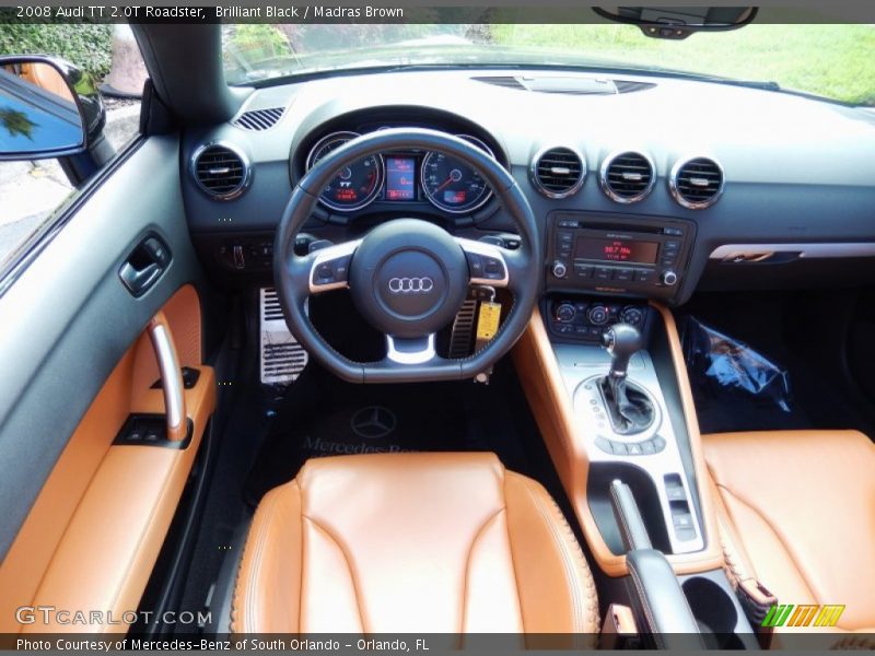 Brilliant Black / Madras Brown 2008 Audi TT 2.0T Roadster