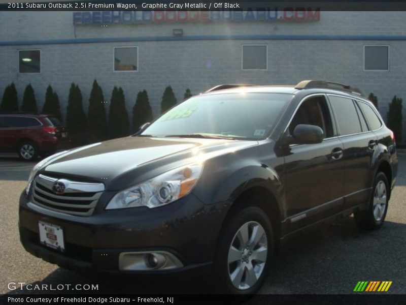 Graphite Gray Metallic / Off Black 2011 Subaru Outback 2.5i Premium Wagon