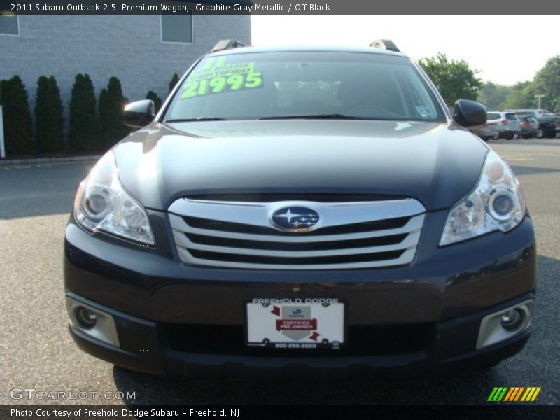 Graphite Gray Metallic / Off Black 2011 Subaru Outback 2.5i Premium Wagon