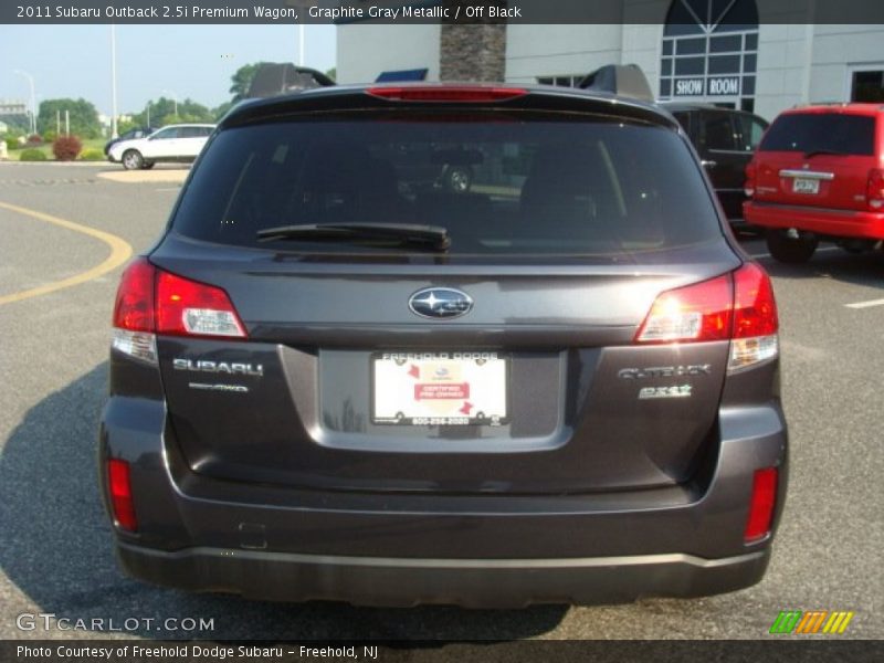 Graphite Gray Metallic / Off Black 2011 Subaru Outback 2.5i Premium Wagon