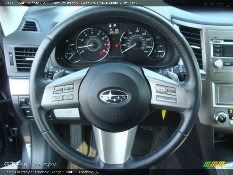 Graphite Gray Metallic / Off Black 2011 Subaru Outback 2.5i Premium Wagon