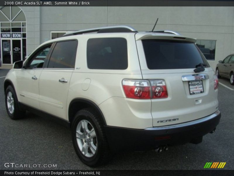 Summit White / Brick 2008 GMC Acadia SLT AWD