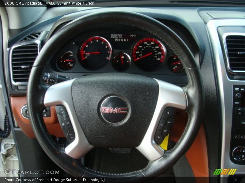 Summit White / Brick 2008 GMC Acadia SLT AWD