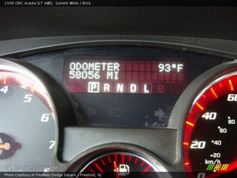 Summit White / Brick 2008 GMC Acadia SLT AWD