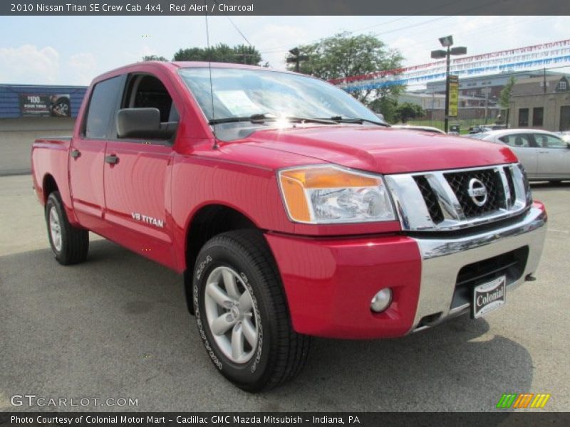 Red Alert / Charcoal 2010 Nissan Titan SE Crew Cab 4x4