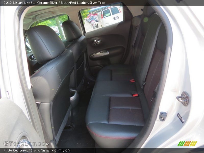 Chrome Silver / Black/Red Leather/Silver Trim 2012 Nissan Juke SL