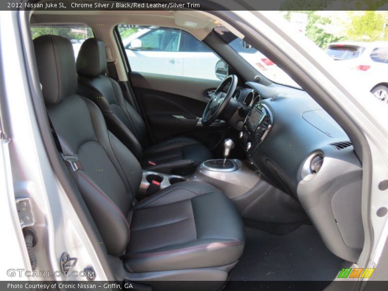 Chrome Silver / Black/Red Leather/Silver Trim 2012 Nissan Juke SL