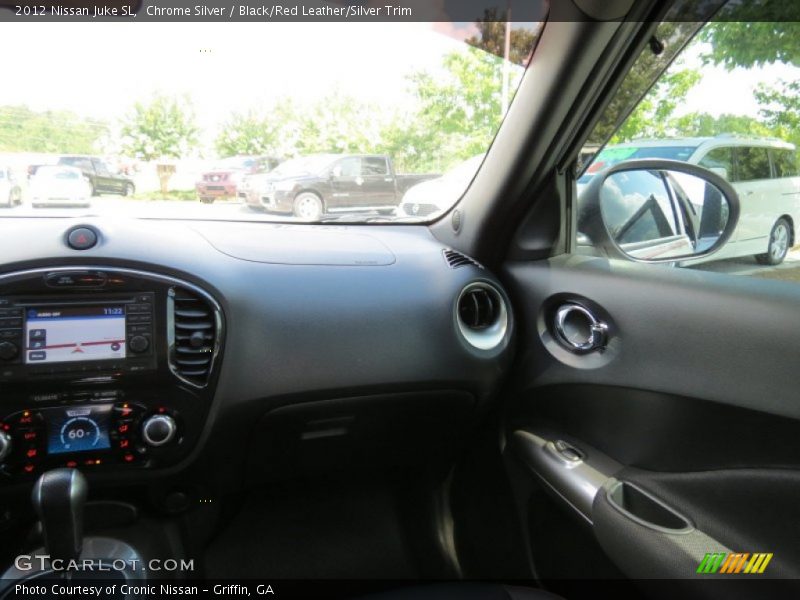 Chrome Silver / Black/Red Leather/Silver Trim 2012 Nissan Juke SL