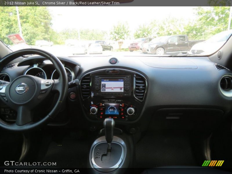 Chrome Silver / Black/Red Leather/Silver Trim 2012 Nissan Juke SL