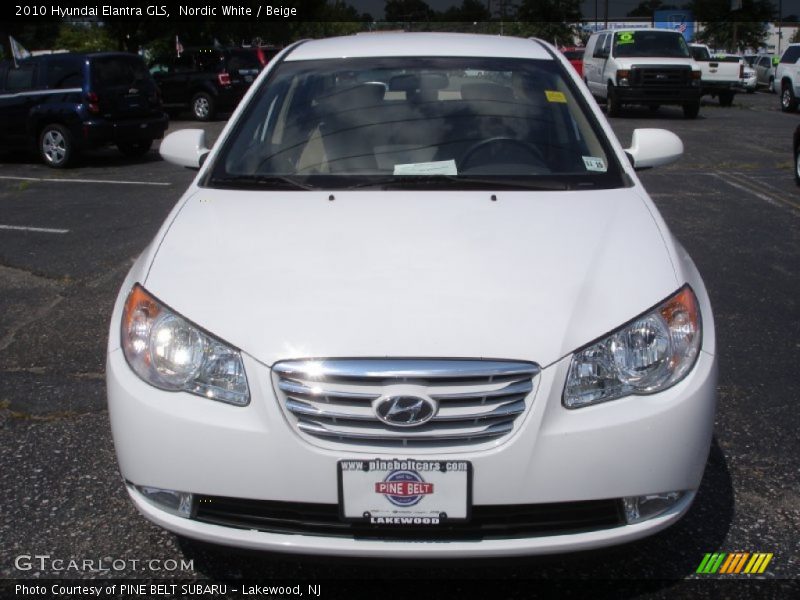 Nordic White / Beige 2010 Hyundai Elantra GLS