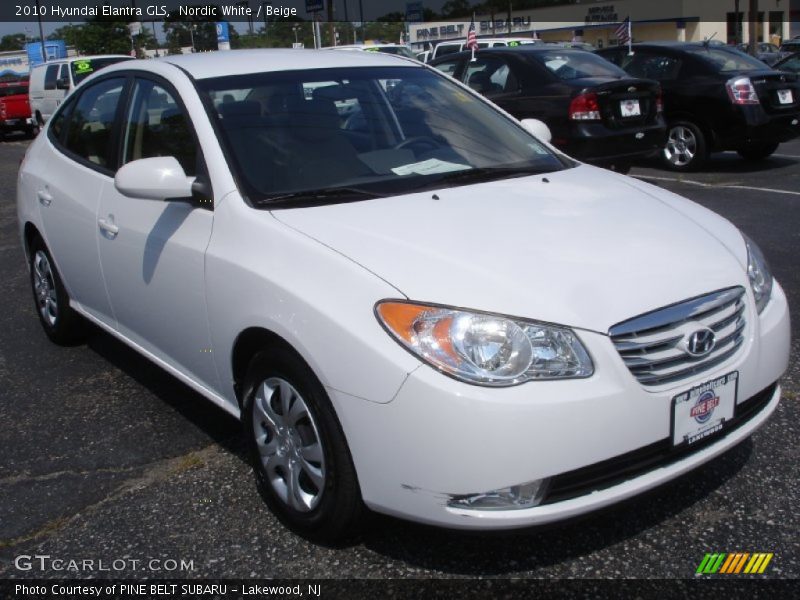 Nordic White / Beige 2010 Hyundai Elantra GLS