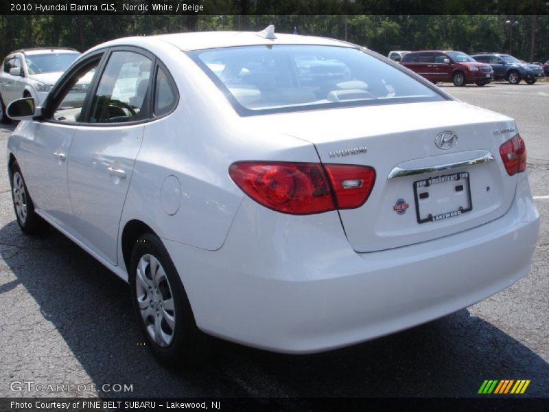 Nordic White / Beige 2010 Hyundai Elantra GLS
