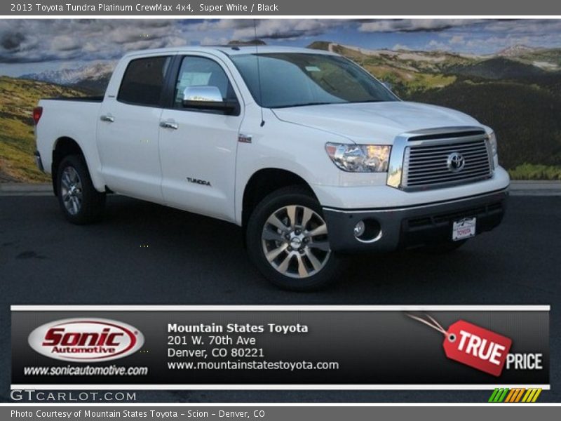 Super White / Black 2013 Toyota Tundra Platinum CrewMax 4x4