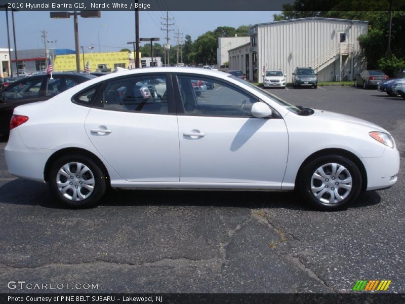 Nordic White / Beige 2010 Hyundai Elantra GLS