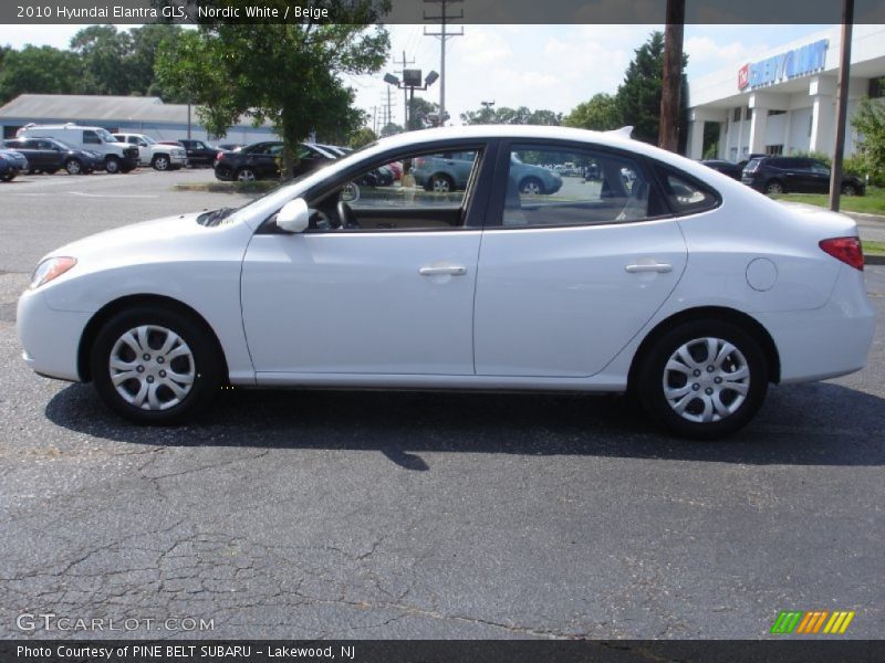Nordic White / Beige 2010 Hyundai Elantra GLS