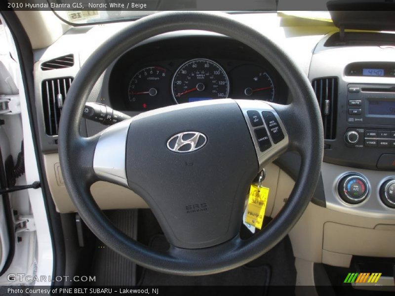 Nordic White / Beige 2010 Hyundai Elantra GLS