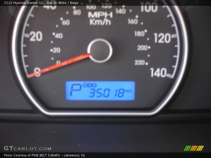 Nordic White / Beige 2010 Hyundai Elantra GLS