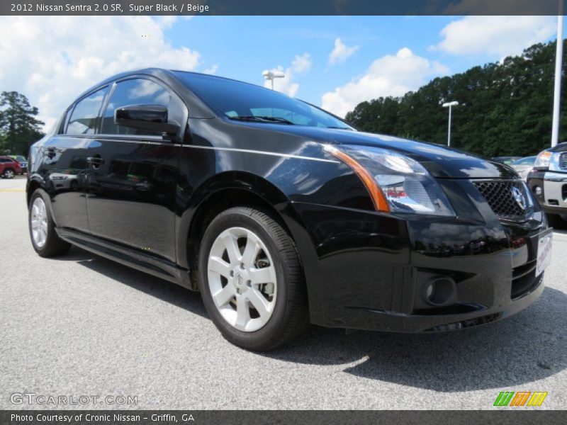 Super Black / Beige 2012 Nissan Sentra 2.0 SR