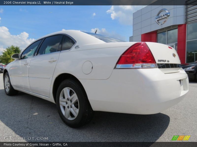 White / Neutral Beige 2006 Chevrolet Impala LS