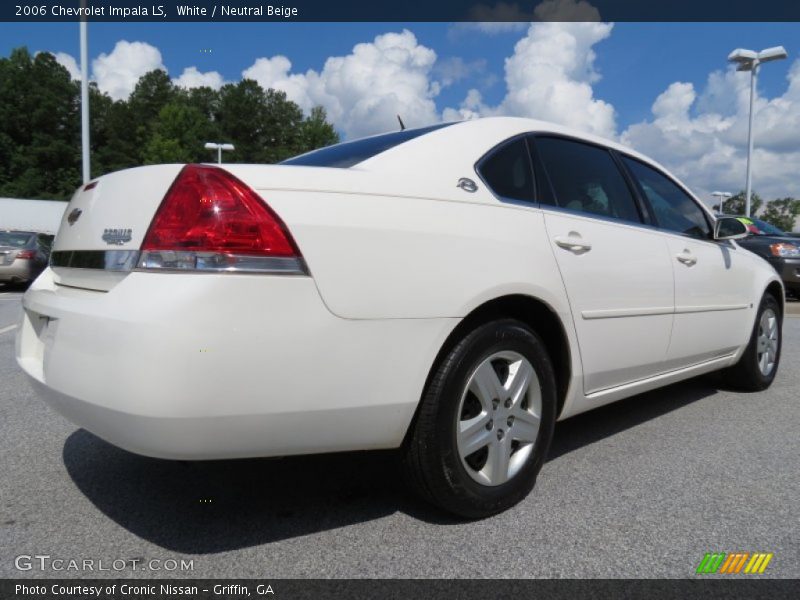White / Neutral Beige 2006 Chevrolet Impala LS