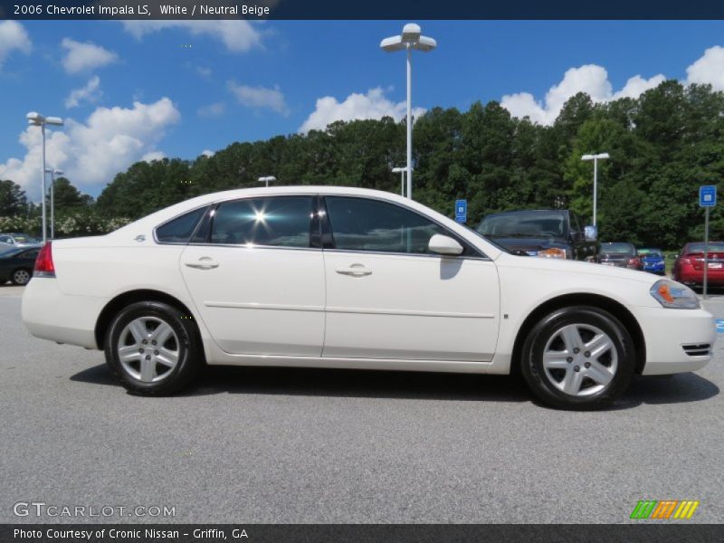 White / Neutral Beige 2006 Chevrolet Impala LS