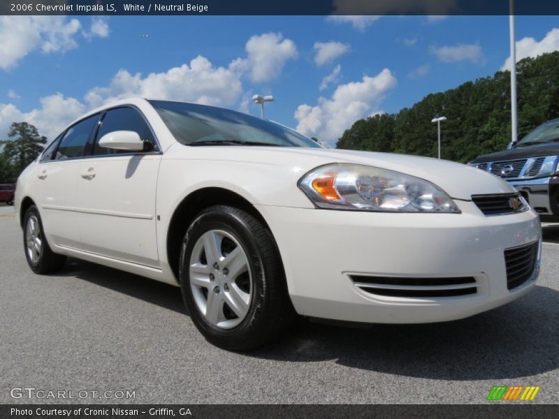 White / Neutral Beige 2006 Chevrolet Impala LS