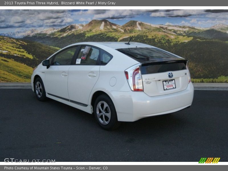 Blizzard White Pearl / Misty Gray 2013 Toyota Prius Three Hybrid