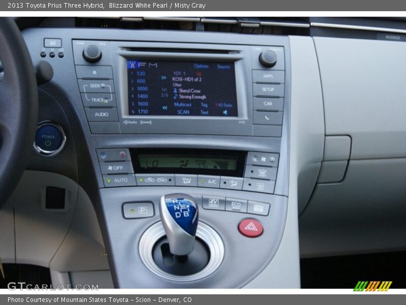 Blizzard White Pearl / Misty Gray 2013 Toyota Prius Three Hybrid