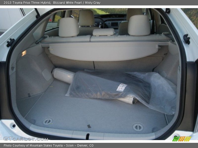 Blizzard White Pearl / Misty Gray 2013 Toyota Prius Three Hybrid