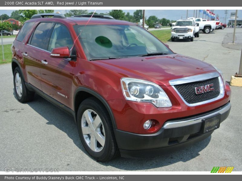 Red Jewel / Light Titanium 2008 GMC Acadia SLT AWD