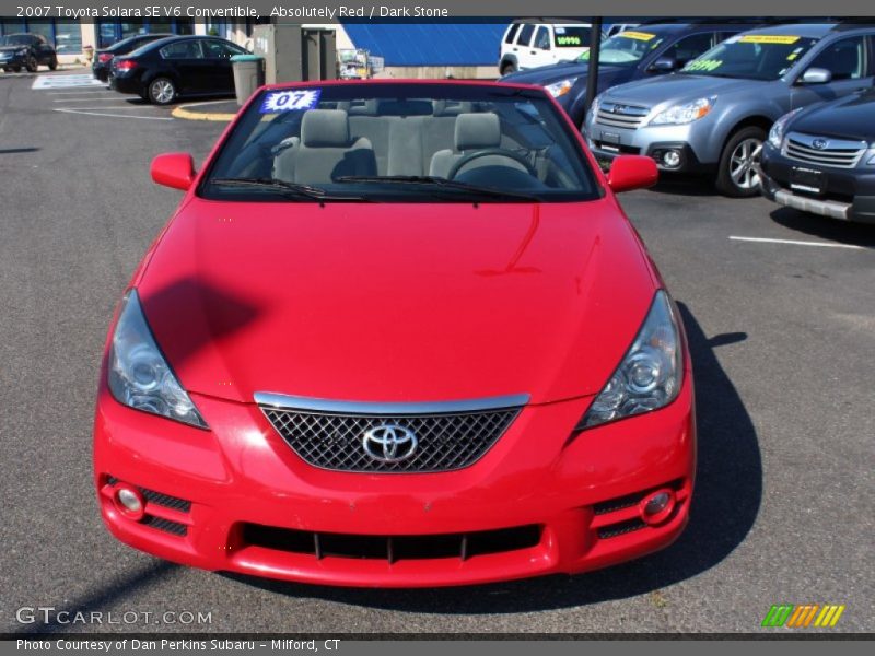 Absolutely Red / Dark Stone 2007 Toyota Solara SE V6 Convertible