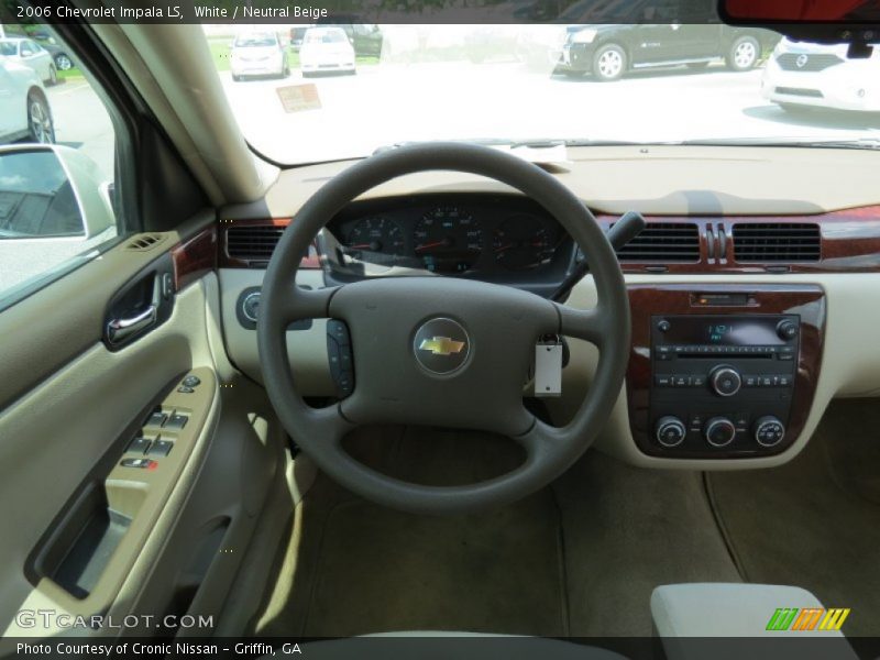 White / Neutral Beige 2006 Chevrolet Impala LS
