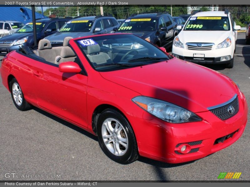 Absolutely Red / Dark Stone 2007 Toyota Solara SE V6 Convertible