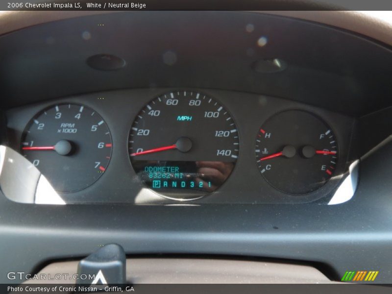 White / Neutral Beige 2006 Chevrolet Impala LS