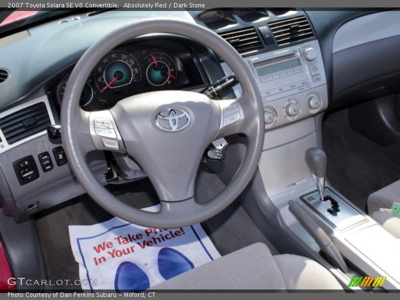 Absolutely Red / Dark Stone 2007 Toyota Solara SE V6 Convertible