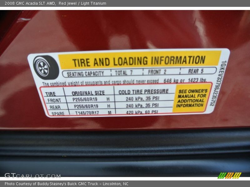 Red Jewel / Light Titanium 2008 GMC Acadia SLT AWD