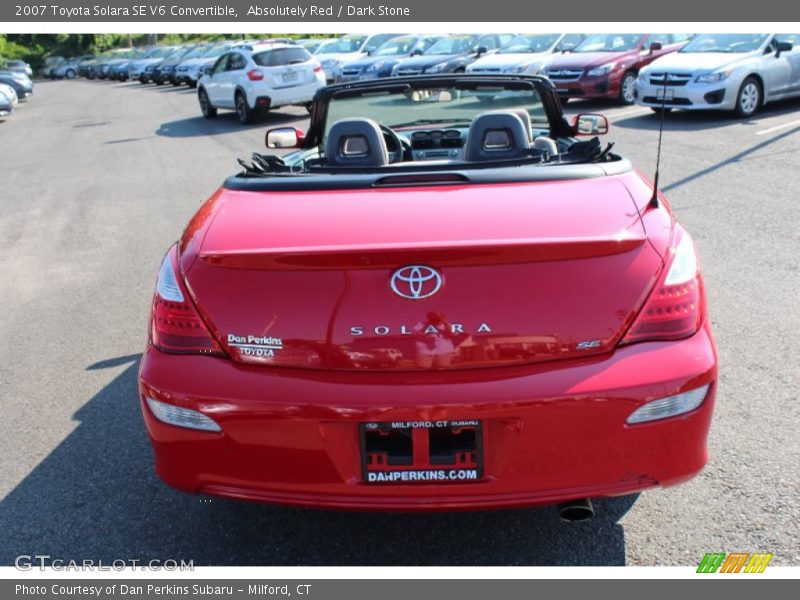 Absolutely Red / Dark Stone 2007 Toyota Solara SE V6 Convertible