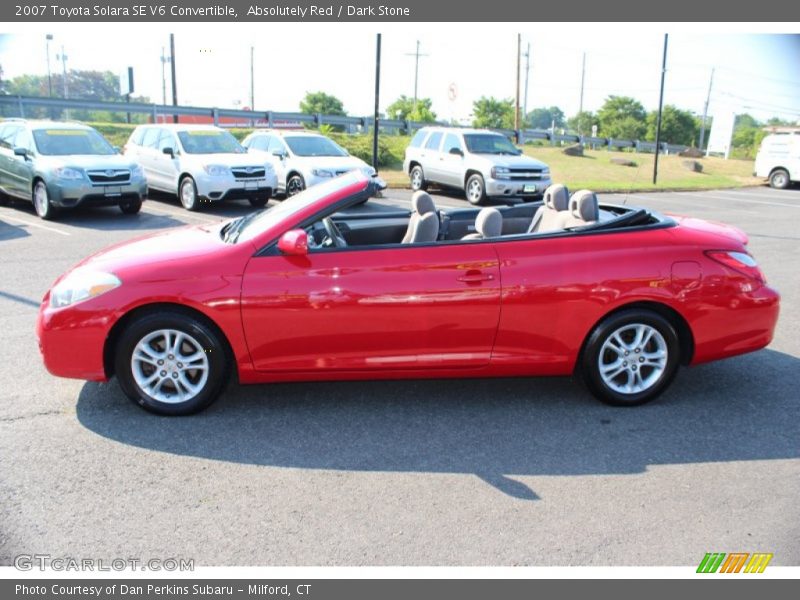 Absolutely Red / Dark Stone 2007 Toyota Solara SE V6 Convertible