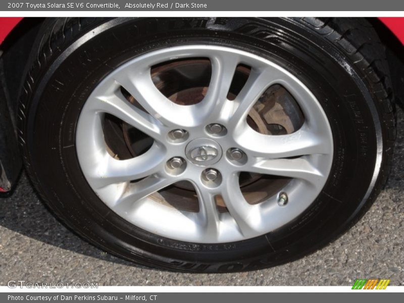 Absolutely Red / Dark Stone 2007 Toyota Solara SE V6 Convertible