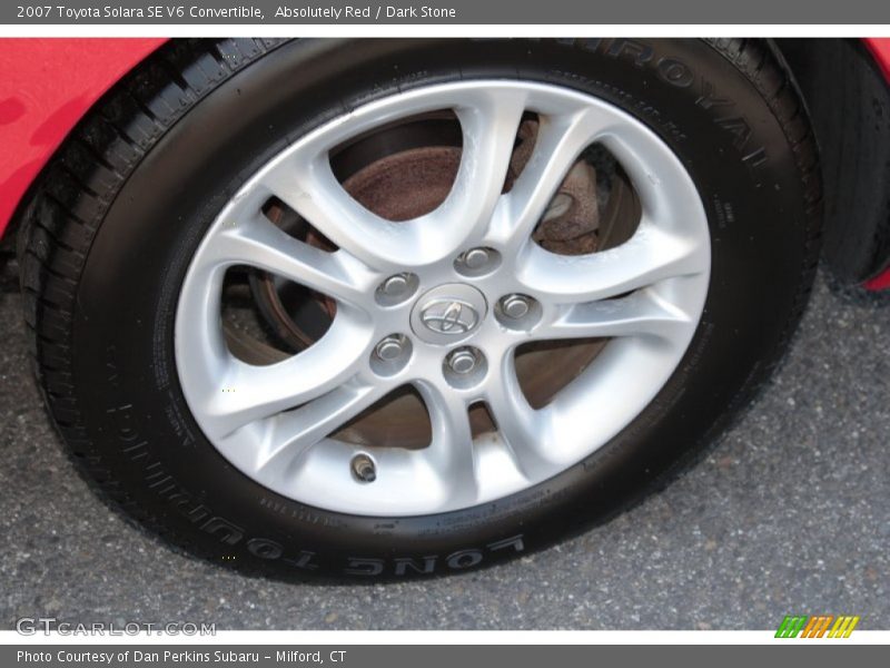 Absolutely Red / Dark Stone 2007 Toyota Solara SE V6 Convertible