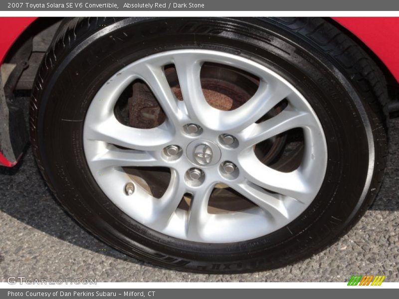 Absolutely Red / Dark Stone 2007 Toyota Solara SE V6 Convertible