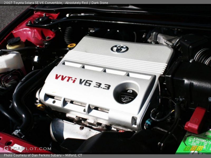 Absolutely Red / Dark Stone 2007 Toyota Solara SE V6 Convertible