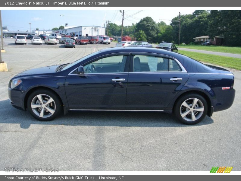 Imperial Blue Metallic / Titanium 2012 Chevrolet Malibu LT