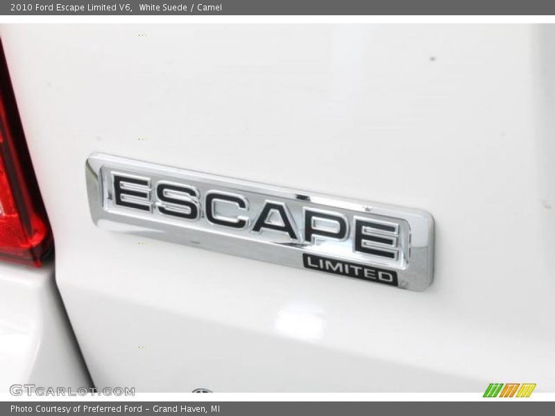 White Suede / Camel 2010 Ford Escape Limited V6