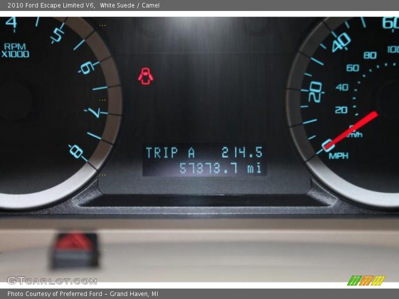 White Suede / Camel 2010 Ford Escape Limited V6